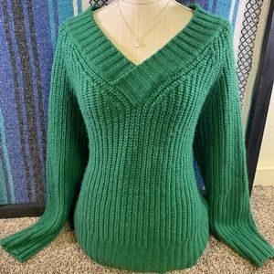 ANA Green V Neck Sweater